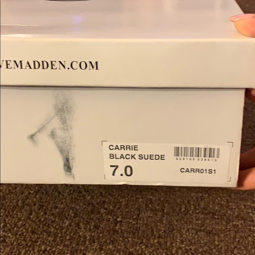 Steve Madden black suede boots